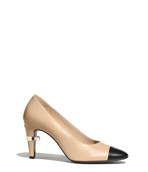 beige chanel pumps|Chanel pumps beige and black.